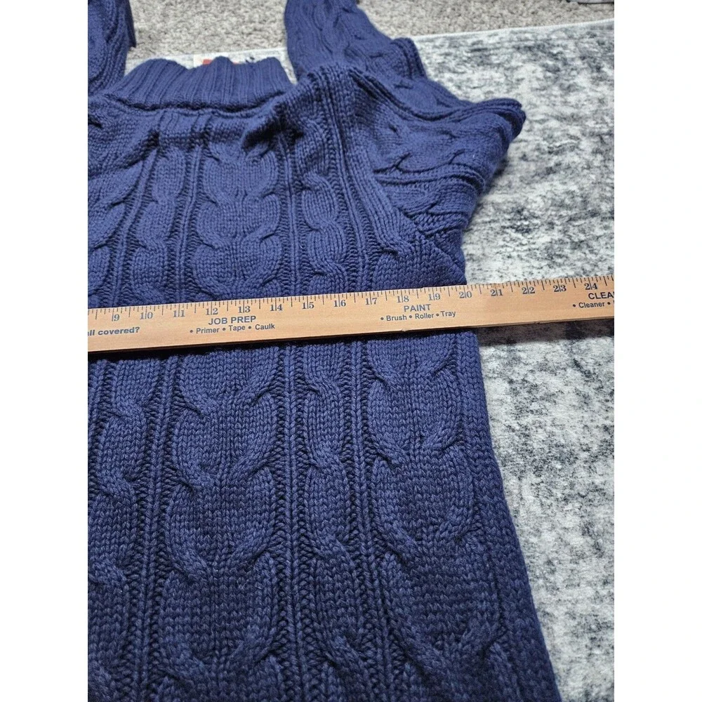 Fossil Blue Cable Knit Mock Button Neck Sweater Men’s Size Large NEW W Tags